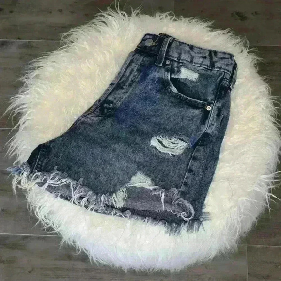 Wild Fable High Waisted Distressed Shorts - Picture 5 of 8